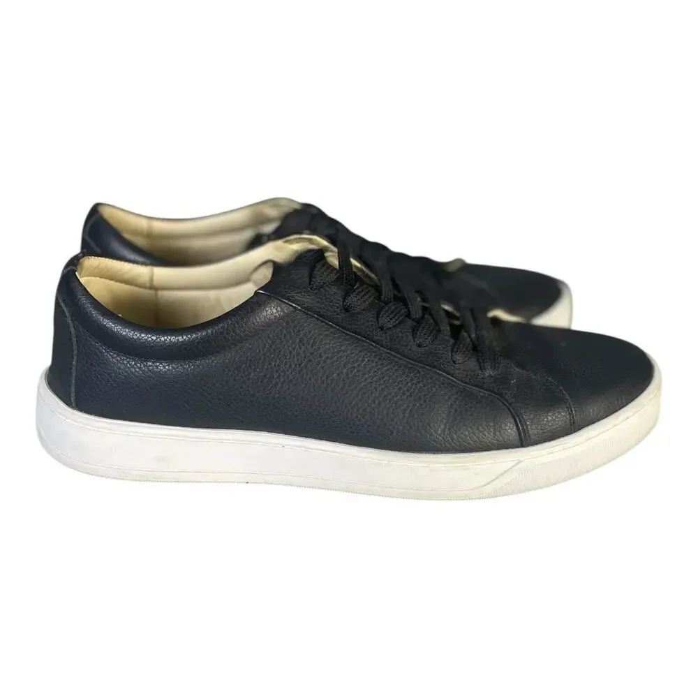 Mercanti Fiorentini Men’s Black Leather Sneakers Size-10M